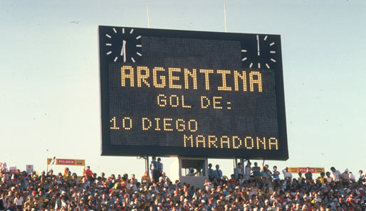 34-mal traf Maradona für die Albiceleste