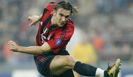 ANDREJ SCHEWTSCHENKO wurde 2004 Torschützenkönig in der Serie A und holte mit dem AC Mailand die Meisterschaft