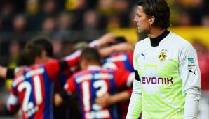 4. April 2015: Im Rückspiel erzielt Robert Lewandowski den einzigen Treffer. Ausgerechnet Lewandowski, entfuhr es nicht wenigen Dortmund-Fans, schließlich war der Pole erst im Sommer ablösefrei zum FC Bayern gewechselt.
