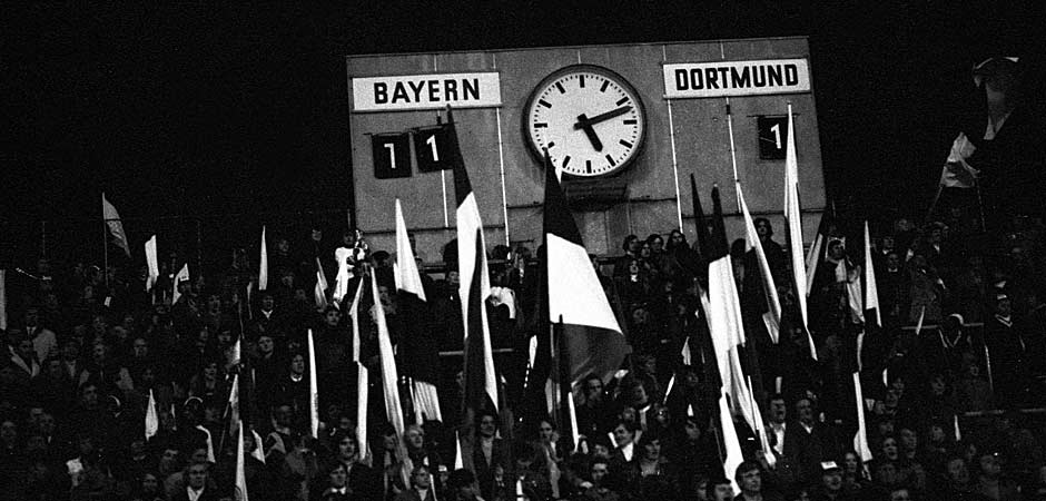 Die Anzeigetafel im Gründwalder Stadion. Das 11:1 ist bis heute der höchste Bundesliga-Sieg des FC Bayern