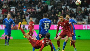 22. Spieltag: Aufsteiger Darmstadt macht in München richtig Alarm. Dank Müller, dem ein fantastisches Fallrückziehertor gelingt, heißt's am Ende aber 3:1