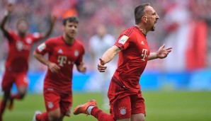 28. Spieltag: Gegen Frankfurt gibt's das nächste 1:0. Franck Ribery trifft per sensationellem Seitfallzieher. Javi Martinez gibt mal wieder ein Comeback
