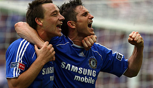 Großen Anteil an den Erfolgen hatten Chelsea-Urgestein John Terry (l.) und Frank Lampard. Der war 2001 für 13 Millionen Euro von West Ham United gekommen