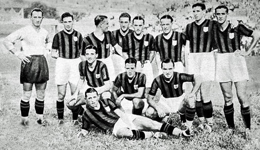So sah die Mannschaft des AC Mailand von 1932 aus