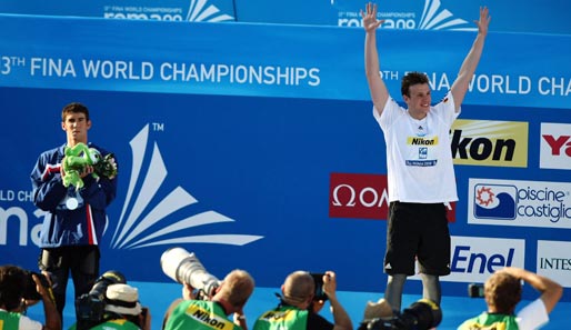 Paul Biedermann holte bei der Schwimm-WM zwei Titel - jeweils mit Weltrekord. Und er schlug dabei den großen Michael Phelps