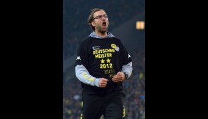 Ein Jahr später verteidigt Borussia Dortmund den Titel. Wie Kloppo das findet?