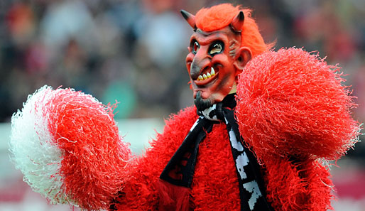 Das Maskottchen des 1. FC Kaiserslautern: Der rote Teufel
