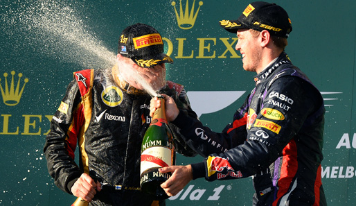 Zu Kimis besten Freunden im Fahrerlager gehört Sebastian Vettel (r.) - die beiden haben viel Spaß gemeinsam