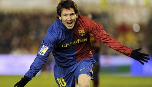 Das 5000. Tor in der Vereinsgeschichte des FC Barcelona - Messi erzielte es am 1. Februar 2009 gegen Racing Santander