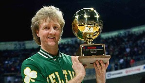 1986 in Dallas, 1987 in Seattle, 1988 in Chicago: Larry Bird (Boston Celtics), 22, 16 & 16 Punkte im Finale