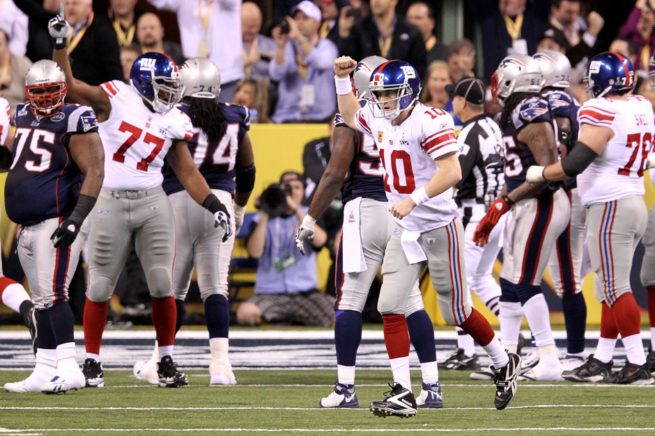 Super Bowl XLVI: 2012 standen sich mal wieder die Giants und Patriots gegenüber. Und wieder siegten die Giants. 21:17 G-Men!