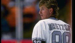 Meiste Scorerpunkte aller Zeiten: Wayne Gretzky. Der Kanadier erzielte in 1487 sagenhafte 894 Tore und bereitete 1963 Treffer vor