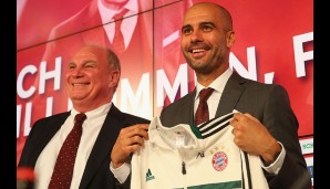 24. Juni 2013: Pep wird offiziell bei den Bayern vorgestellt und hält die Pressekonferenz zur Überraschung vieler größtenteils auf Deutsch