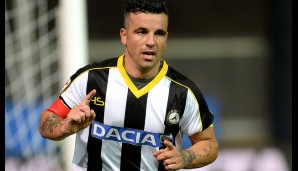 Rang 8: Antonio Di Natale von Udinese Calcio (14 Tore)