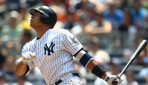Alex Rodriguez, der Third Baseman der New York Yankees, folgt mit 39 Millionen Dollar auf Platz acht