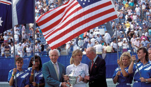 ... und vollendet den Grand Slam mit einem Dreisatzsieg bei den US Open in New York über Gabriela Sabatini