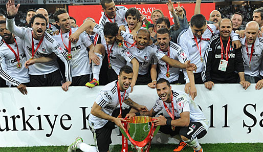 POKALSIEGER: Der Liga-Fünfte Besiktas holte den Pokal und wird ebenfalls die Süper Lig in der Europa League vertreten