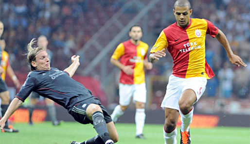 Felipe Melo (r.) verstärkt Galatasaray: Für die Leihgabe von Juventus hat Gala eine Kaufoption