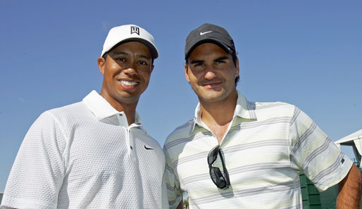 Zwei Meister ihres Fachs: 2007 sind Tiger Woods und Kumpel Roger Federer Nummer 1 der Welt - der eine im Golf, der andere beim Tennis