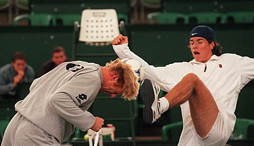 Da kann man auch schon mal ein bisschen mit Boris Becker himself herumalbern
