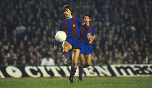 Platz 6: Johan Cruyff (FC Barcelona, 4 %)