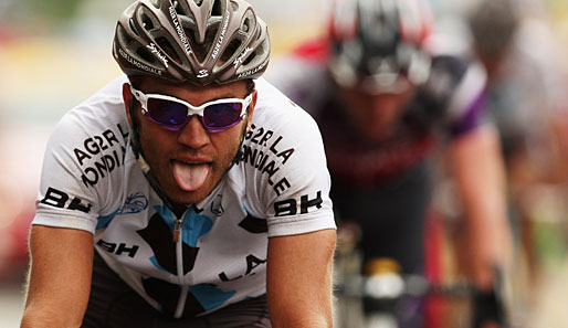 RINALDO NOCENTINI, 32 Jahre, Italien, Ag2R La Mondiale, konnte sich auf der siebten Etappe der letztjährigen Tour das Gelbe Trikot sichern