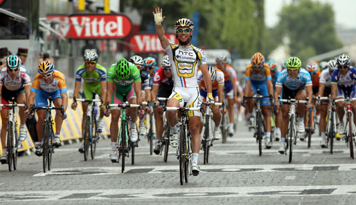 Mark Cavendish machte auf den Champs-Elysees seinen fünften Etappensieg klar