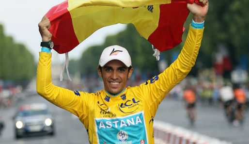 TOP: Trotz einiger Schwächen war ALBERTO CONTADOR der beste Fahrer der Tour und holte sich zurecht seinen dritten Sieg