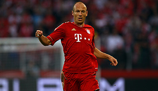 Ein Hauch von spanischer Nationalmannschaft: Arjen Robben im neuen Heimtrikot des FC Bayern München