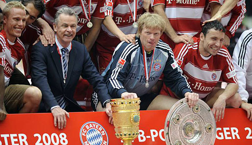Double-Gewinner: Nach der erfolglosen Auftaktsaison gab's 2008 endlich auch die ersten beiden Titel mit den Bayern