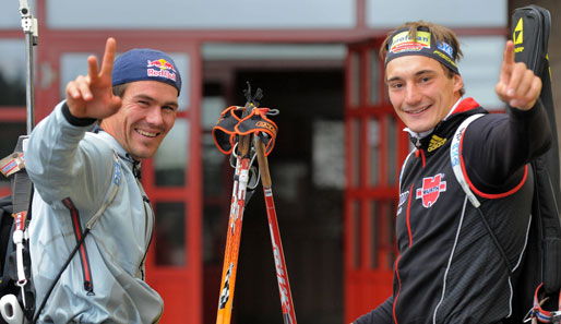 Das lustigste Zimmer im Biathlon-Zirkus: Die Sommerbiathlon-Weltmeister Michael Rösch (l.) und Christoph Stephan