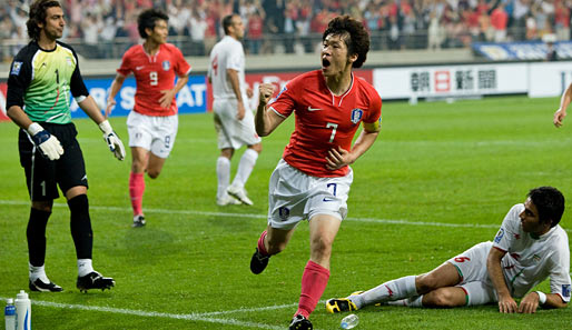 Ji-Sung Park von Manchester United ist der Topstar in SÜDKOREA. Siebte Teilnahme in Folge, achte insgesamt