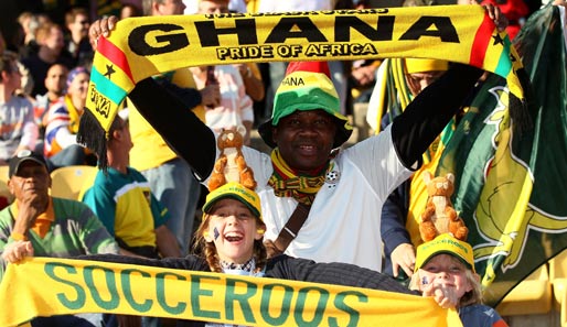 Farblich lagen die Fans von Australien und Ghana durchaus auf einer Wellenlänge