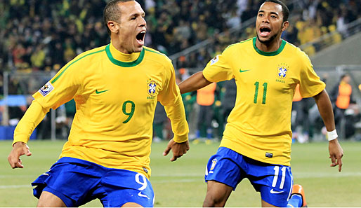Sei's drum! Die Brasilianer freuen sich über eine komfortable Führung - sie ist verdient!