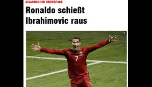 Bild (Deutschland): Auch in Deutschland schwärmt man vom "gigantischen Dreierpack": Ronaldo schießt Ibrahimovic raus