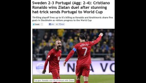 Mirror (England): CR7 gewinnt Duell gegen Zlatan und führt Portugal mit seinem Hattrick zur WM