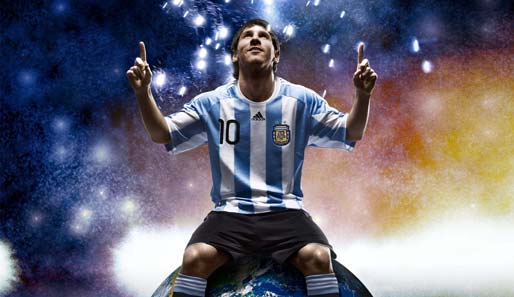 Der Star: Lionel Messi, FC Barcelona, 22 Jahre, 44 Länderspiele, 13 Tore (Stand: 27.5.2010)