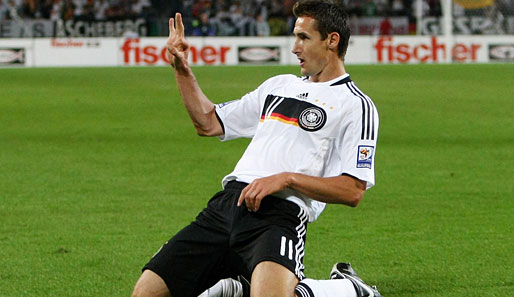 Der Star: Miroslav Klose, Bayern München, 31 Jahre, 94 Länderspiele, 48 Tore (Stand: 15.5.2010)