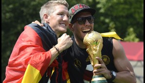 Zehn Jahre bis zum Titel - Bastian Schweinsteiger und Lukas Podolski waren von Beginn an gemeinsam dabei