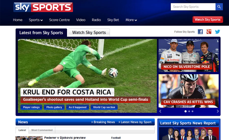 Sky Sports versucht sich an einem Wortspiel: "Krul end for Costa Rica"