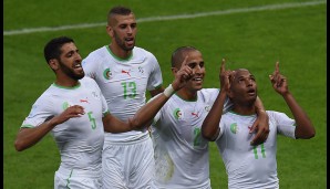 Vier Spieler, vier Tore - Yacine Brahimi erzielte das 4:1 für Algerien