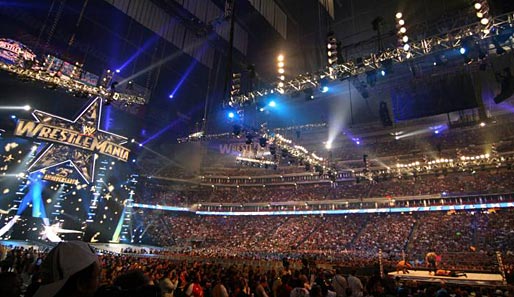 Wrestling ist Entertainment pur: Bei kaum einem Großereignis wird so dick aufgefahren wie bei Wrestlemania. Hier das Event 2009 im Reliant Stadium in Houston