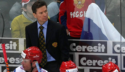 Russlands Coach Wjatscheslaw Bykow steht nach 2008 erneut im WM-Finale gegen Kanada