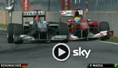 kanada-gp, Michael Schumacher, Felipe Massa, Kollision