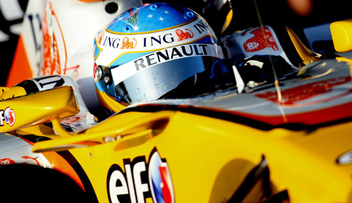 Alonso, Testfahrten, Cockpit, Renault