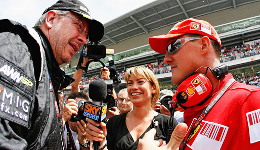 Michael Schumacher und Ross Brawn im Gespräch