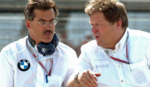 BMW-Sportchef Mario Theissen (links) und Mercedes-Motorsportchef Norbert Haug