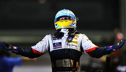 Fernando Alonso gewann das Rennen in Singapur 2008 vor dem Deutschen Nico Rosberg