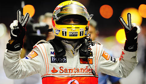 Lewis Hamilton hatte in Singapur allen Grund zu feiern