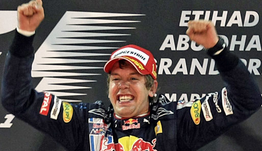 Überglücklich: Vize-Weltmeister Sebastian Vettel